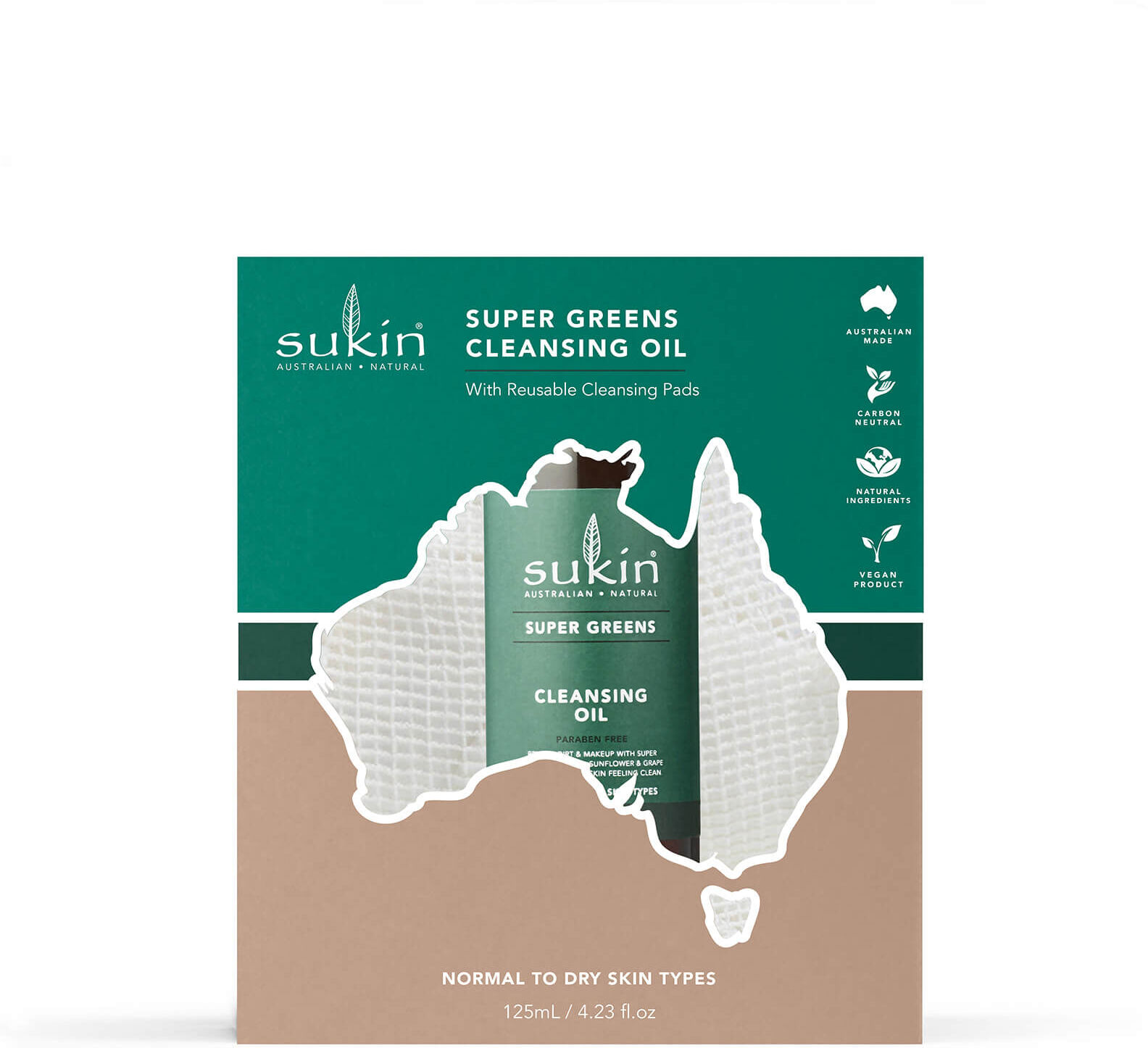 Sukin Supergreens Cleansing Oil 125ml Gavesett