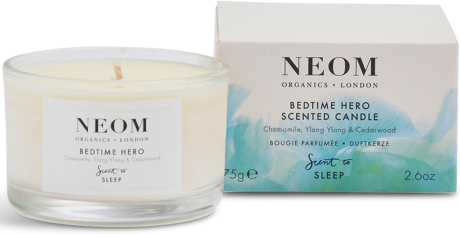 NEOM Bedtime Hero Travel Scented Candle 75g