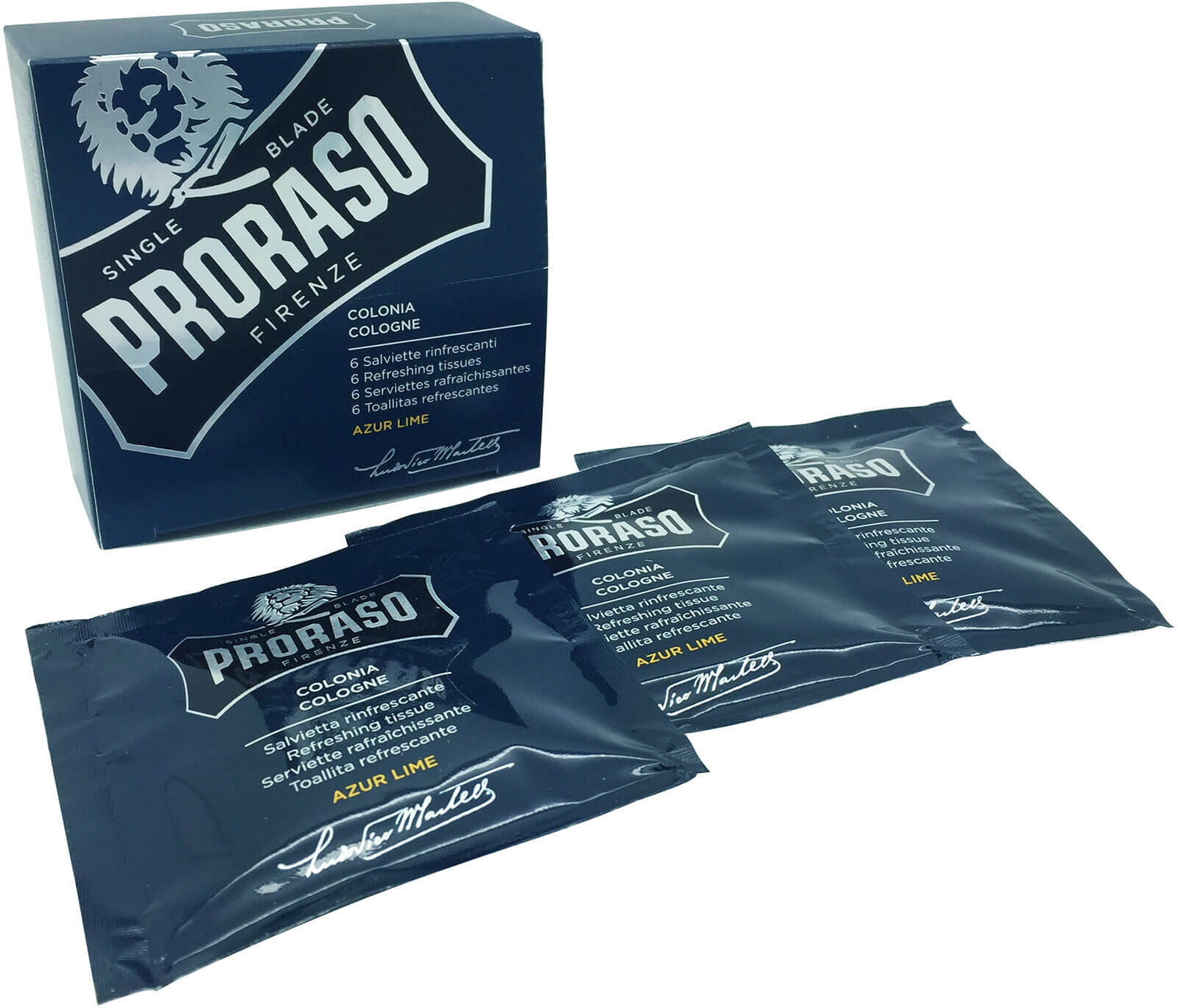 Proraso Refreshing Tissues – Azur Lime (pakke med seks)