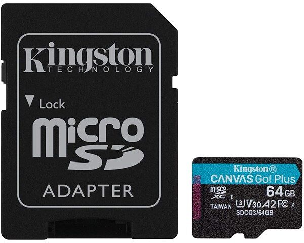 Kingston Canvas Go! Plus microSD/SD-card - 170/70MB - 64GB