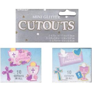 Amscan Glitter First Holy Communion Cut Out (Pack of 10)