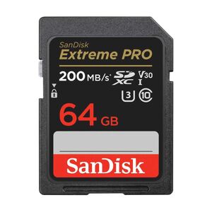 SanDisk Sdxc Extreme Pro 64gb 200mb/s Uhs-I C10 V30 U3