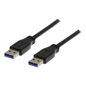 Deltaco USB3-210 - USB-kabel - USB-type A (hann) til USB-type A (hann) - USB 3.0 - 1 m - svart