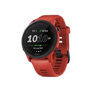 Garmin Forerunner 745 - Magma red - sportsur med bånd - silikon - magma red - håndleddstørrelse: 126-216 mm - display 1.2" - Bluetooth, Wi-Fi, NFC, A