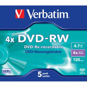 Verbatim Dvd-Rw 4,7gb 4x 5-Pk