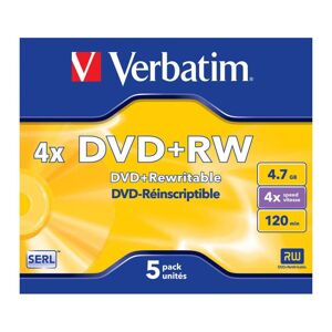 Verbatim Dvd+rw 4,7gb 4x 5-Pk