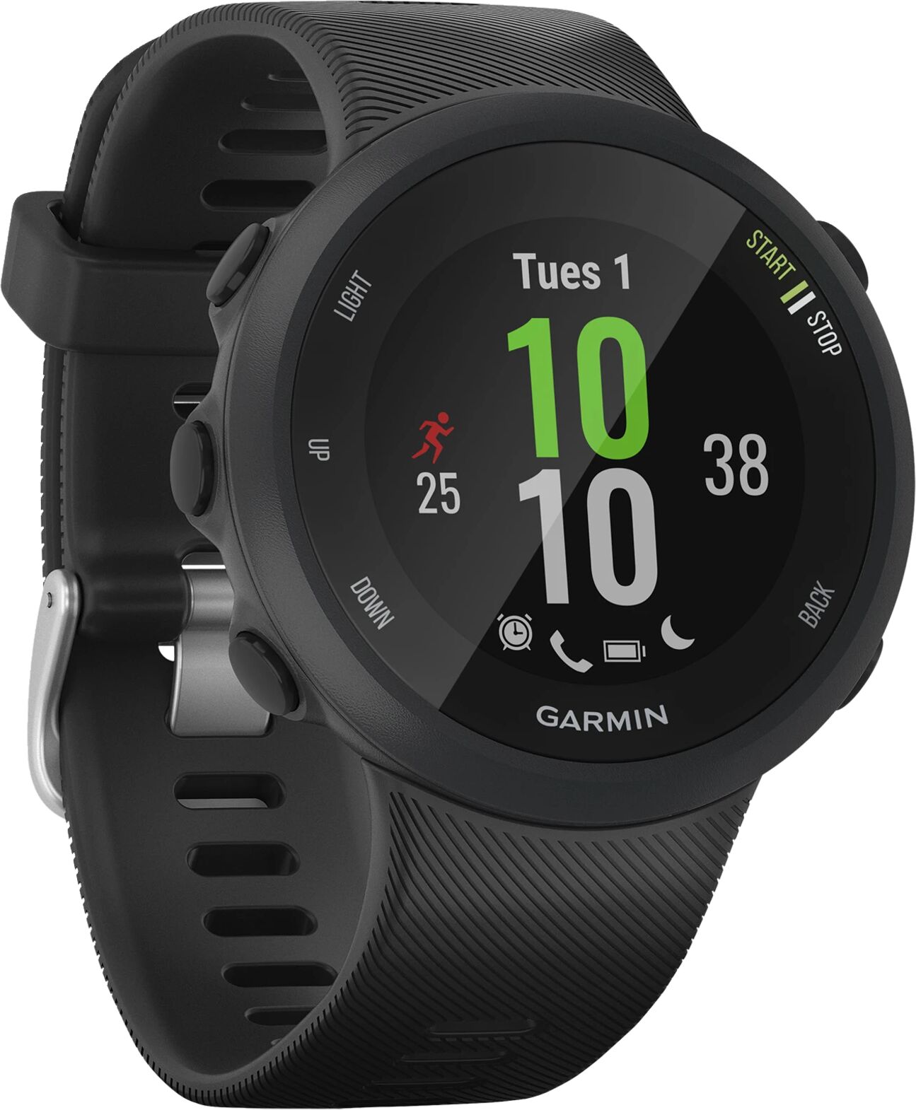 Garmin Forerunner 45 GPS Large, løpeklokke med pulsmåling STD BLACK