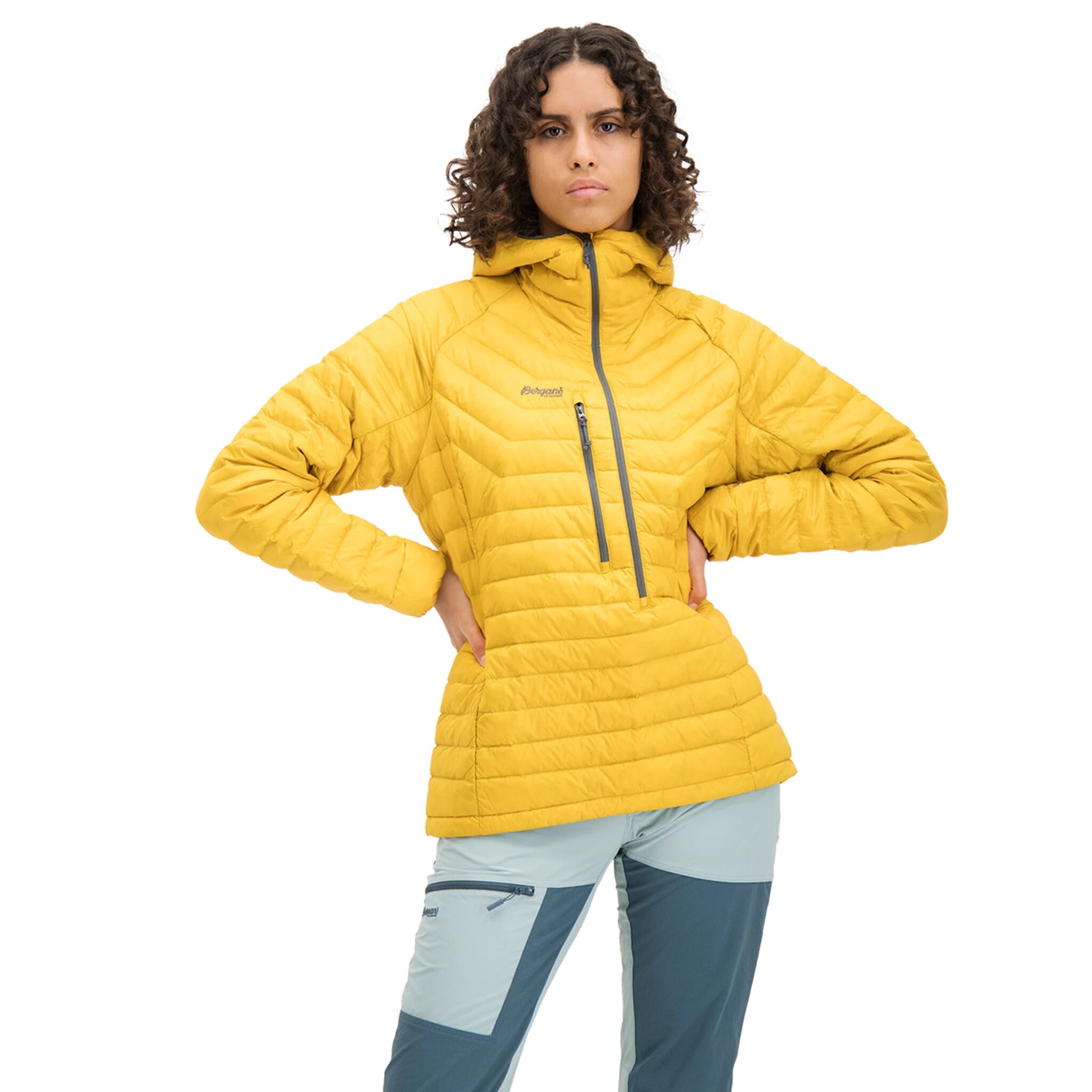 Bergans Cecilie Light Down Anorak, anorakk dame XS Light Golden Yellow/