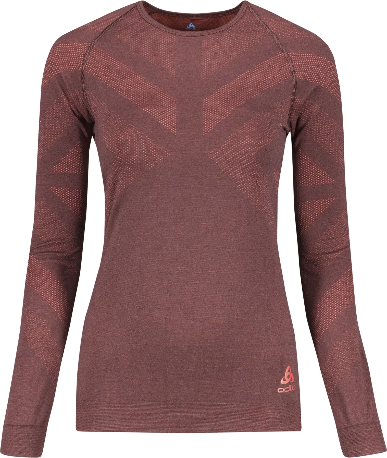 Odlo BL Top Crew Neck, ulltrøye dame M Winetasting Melange