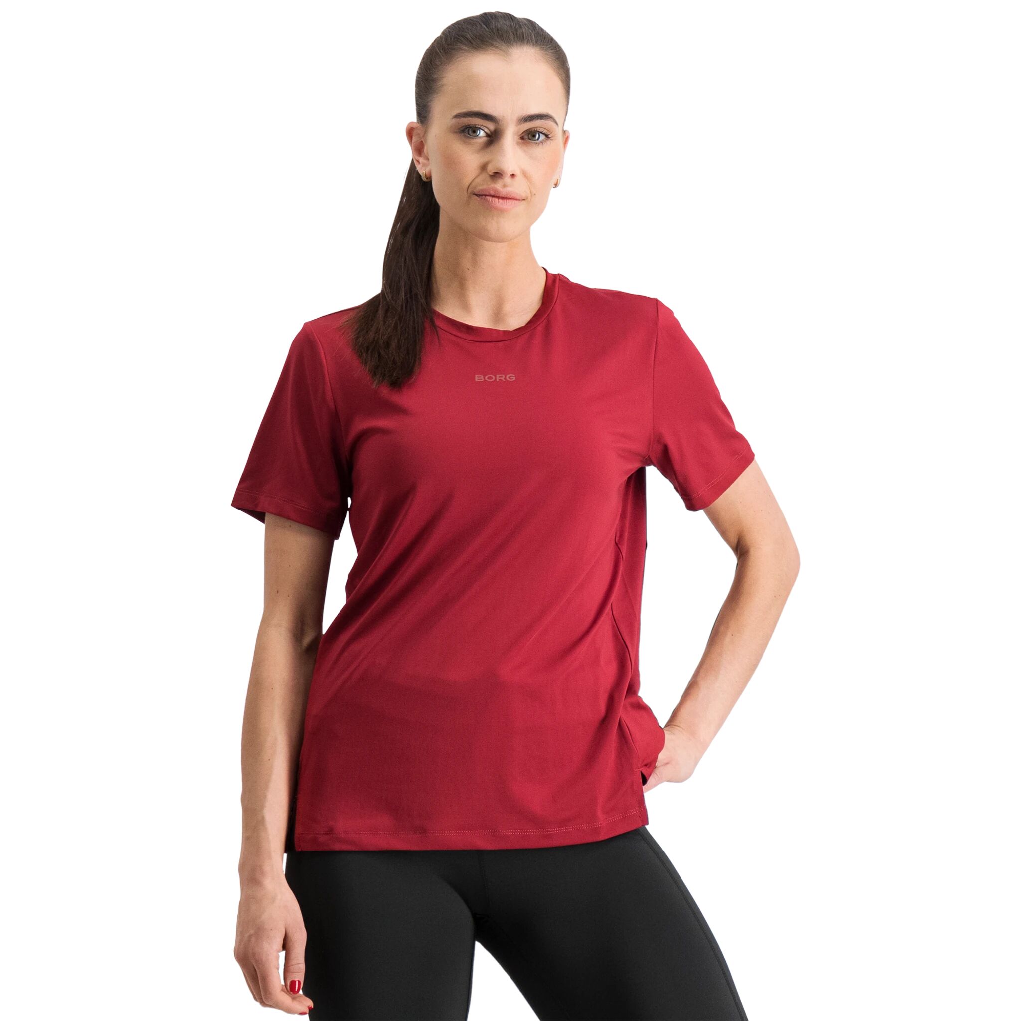 Björn Borg Training Women - T shirts w (1479), t-skjorte dame M Biking Red