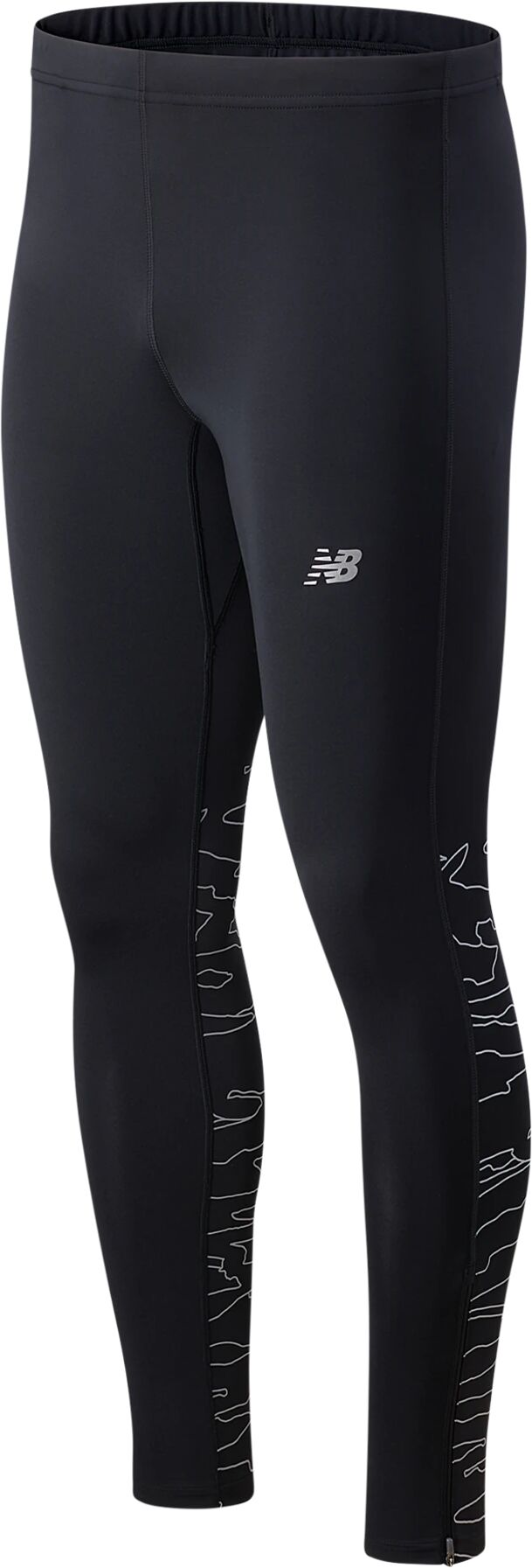 New Balance Printed Accelerate Tight, tights herre XL Black Camo