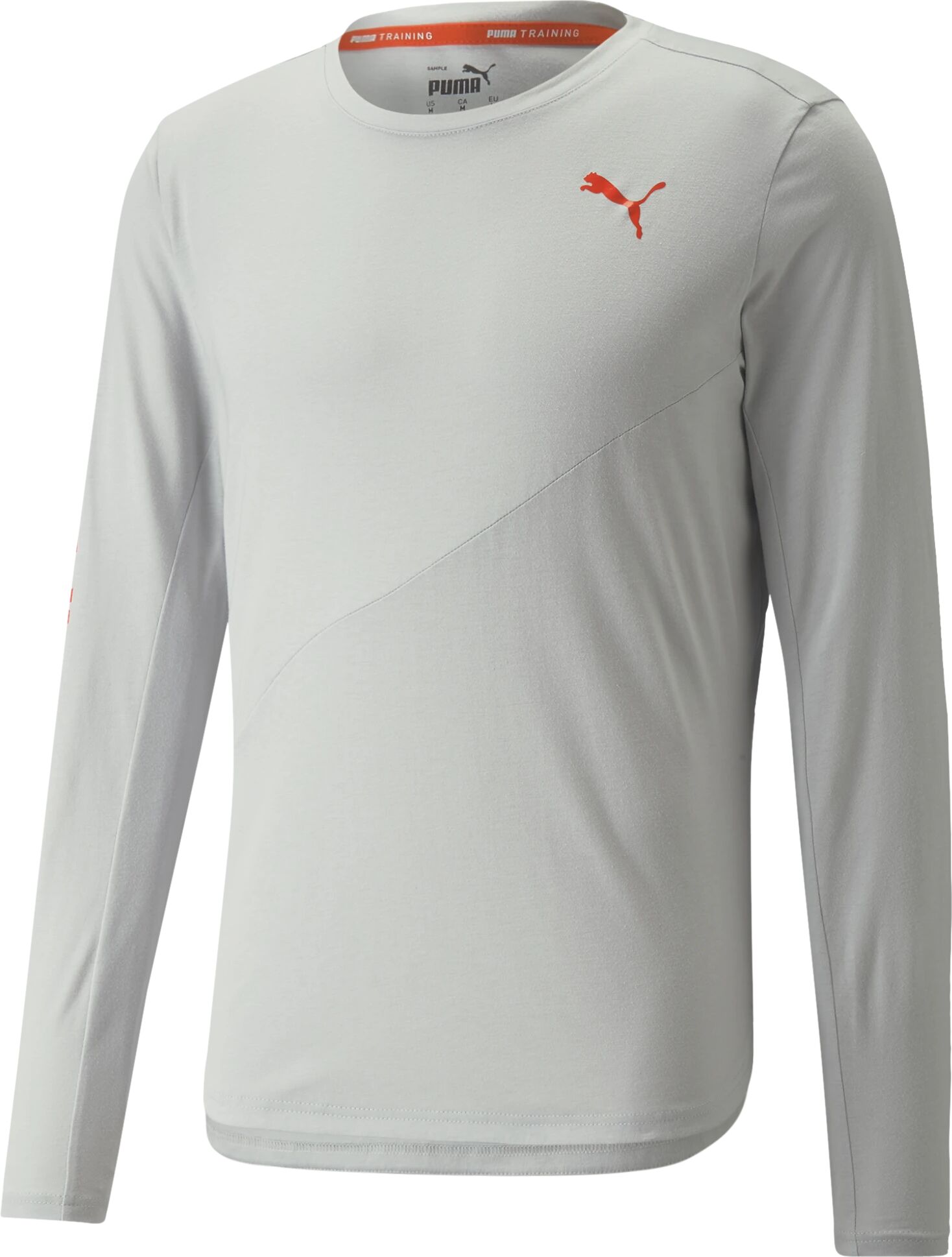 Puma TRAIN LOGO LS TEE, treningsgenser herre S Harbor Mist