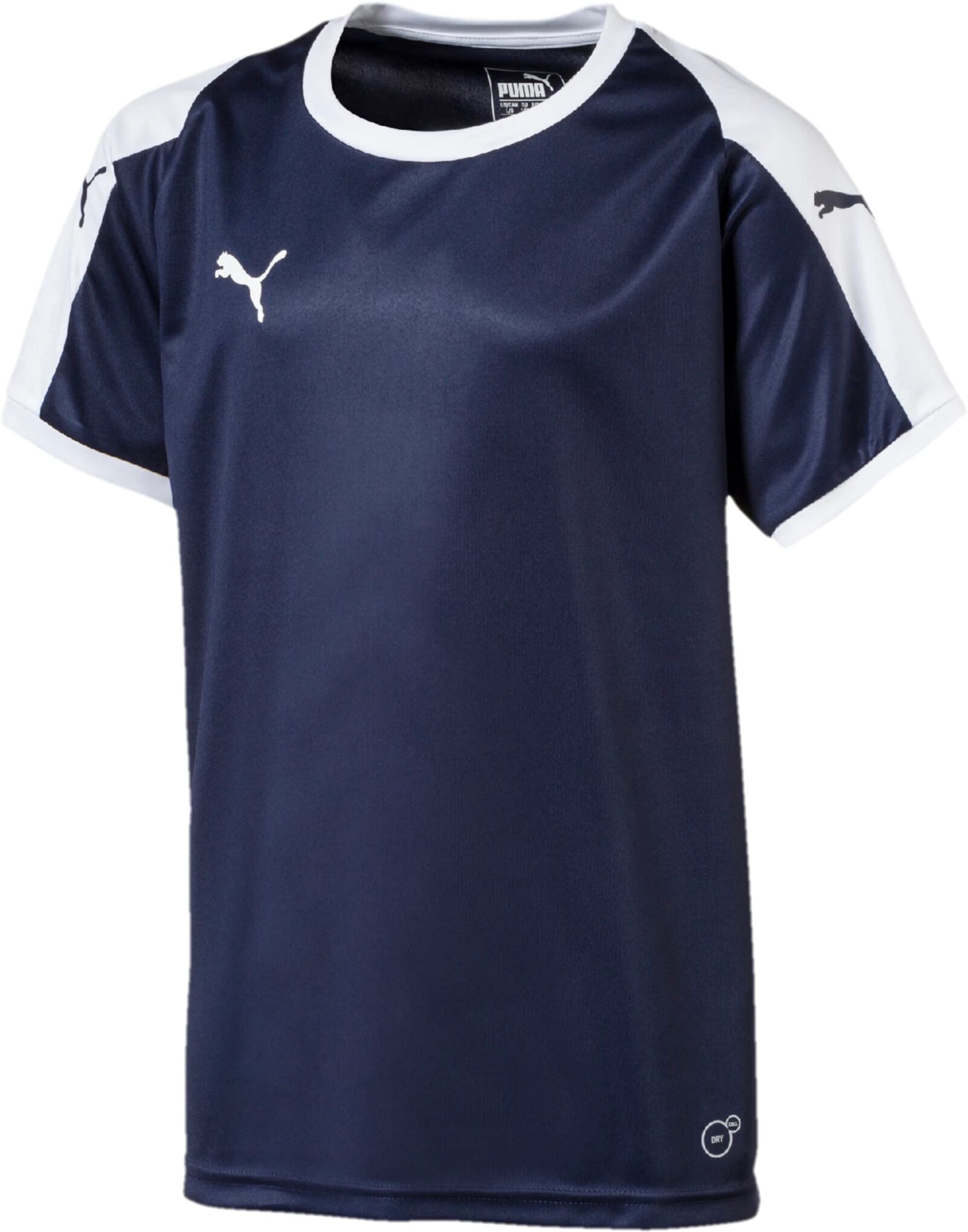 Puma LIGA Jersey Jr, treningstrøye junior 164 Peacoat-Puma White