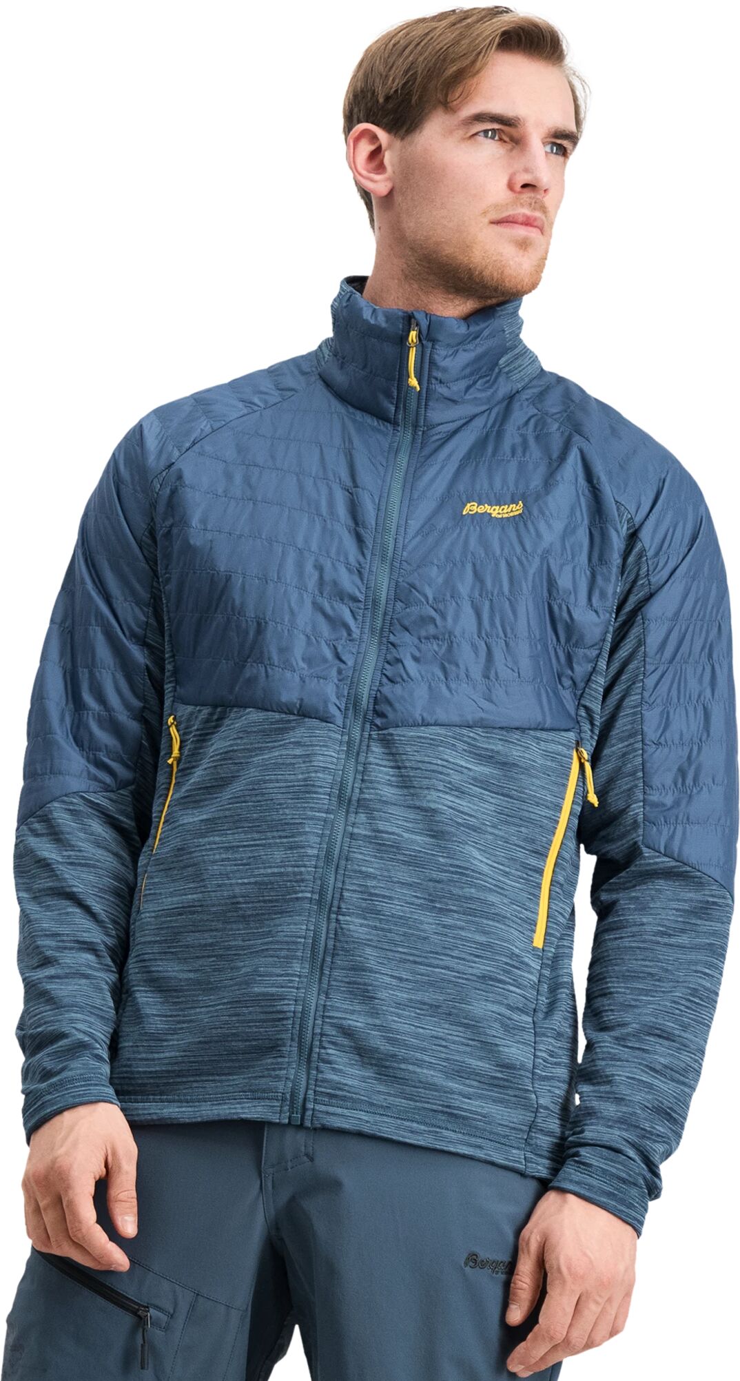 Bergans Romsdal Mid Hybrid Jacket, jakke S Orion Blue/light Gol