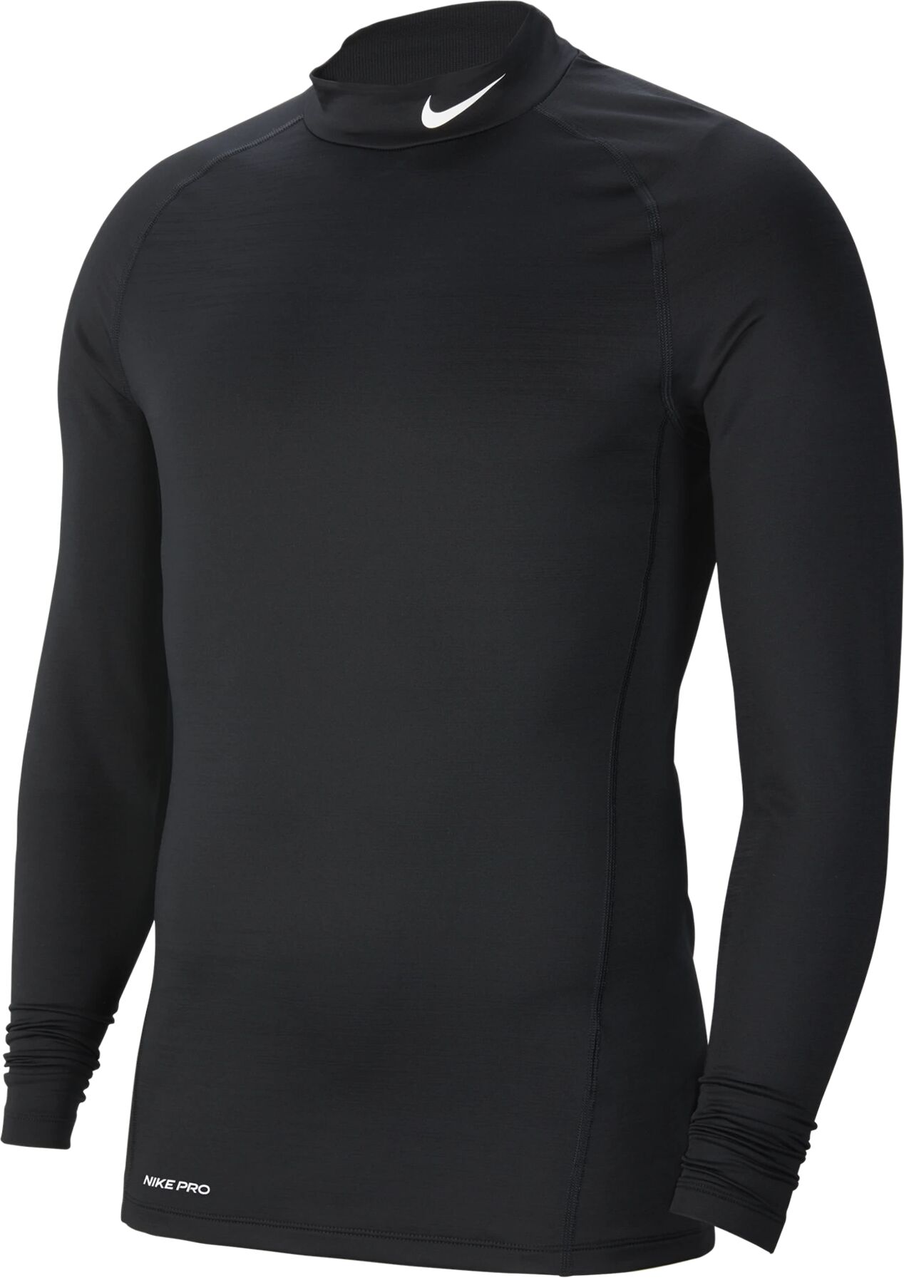 Nike M NP WARM TOP LS MOCK, treningsgenser herre XL BLACK/WHITE