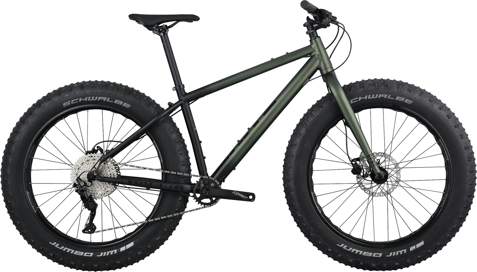 White 8FAT Lite 22, unisex fatbike L-19 Dusty Olive