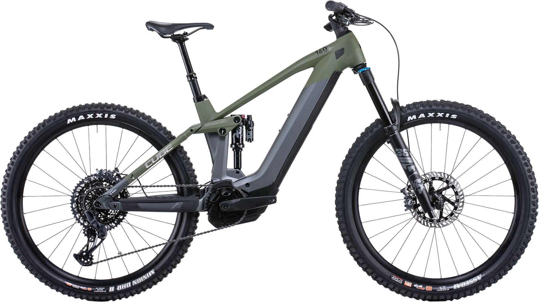 Cube Stereo Hybrid 140 27,5 HPC TM CX 85Nm 625Wh 22, elsykkel, terreng unisex 17&#34; / 27.5 / S Flashgrey´N´Olive