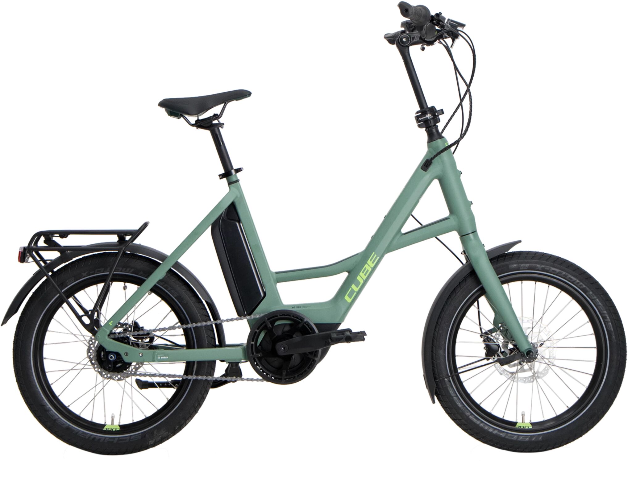 Cube Compact Hybrid 21, elsykkel, unisex 20&#34; / S GREEN/GREEN