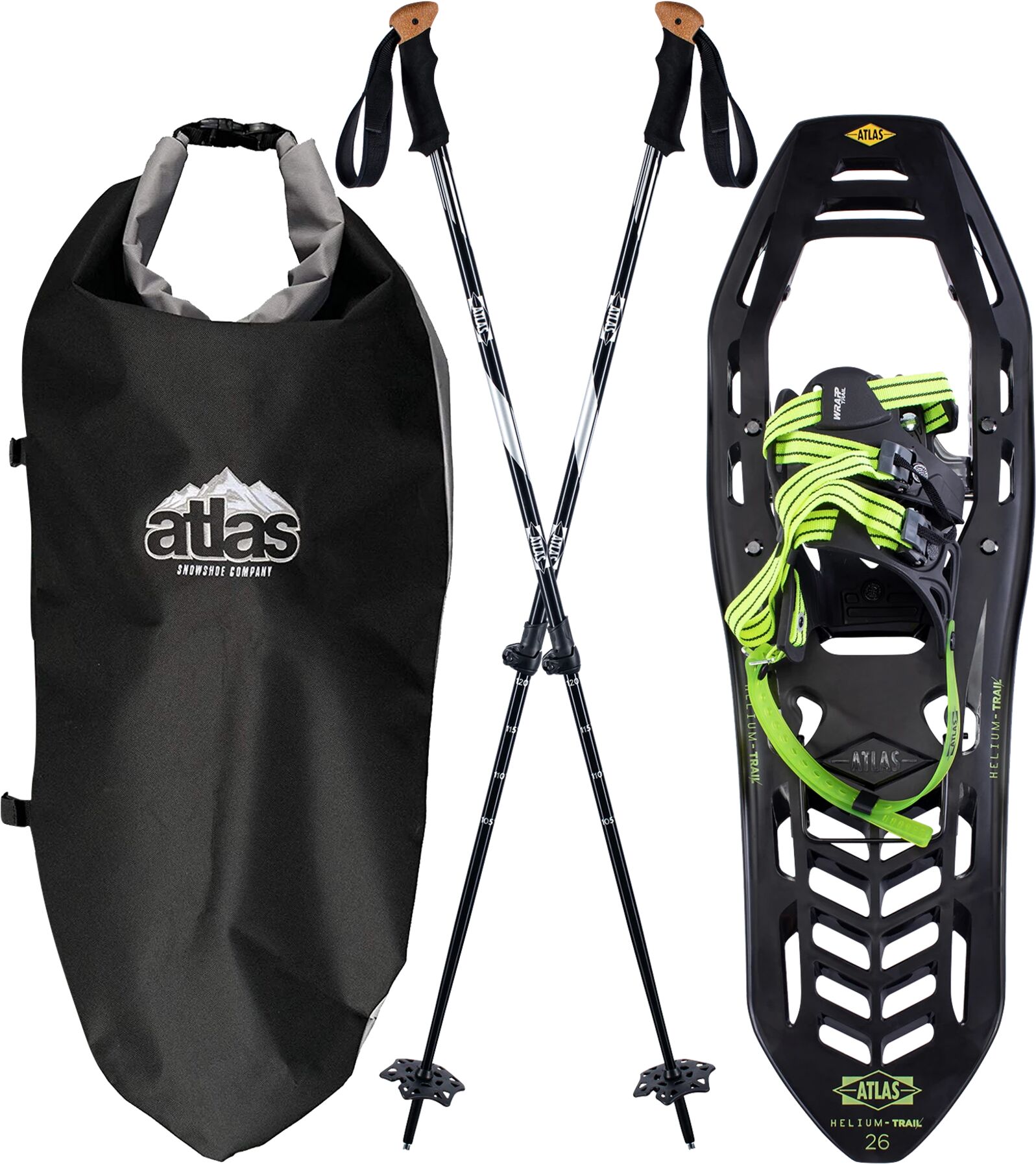 Atlas Helium trail 26 KIT, truger unisex 26 BLACK/BRIGHT GREEN