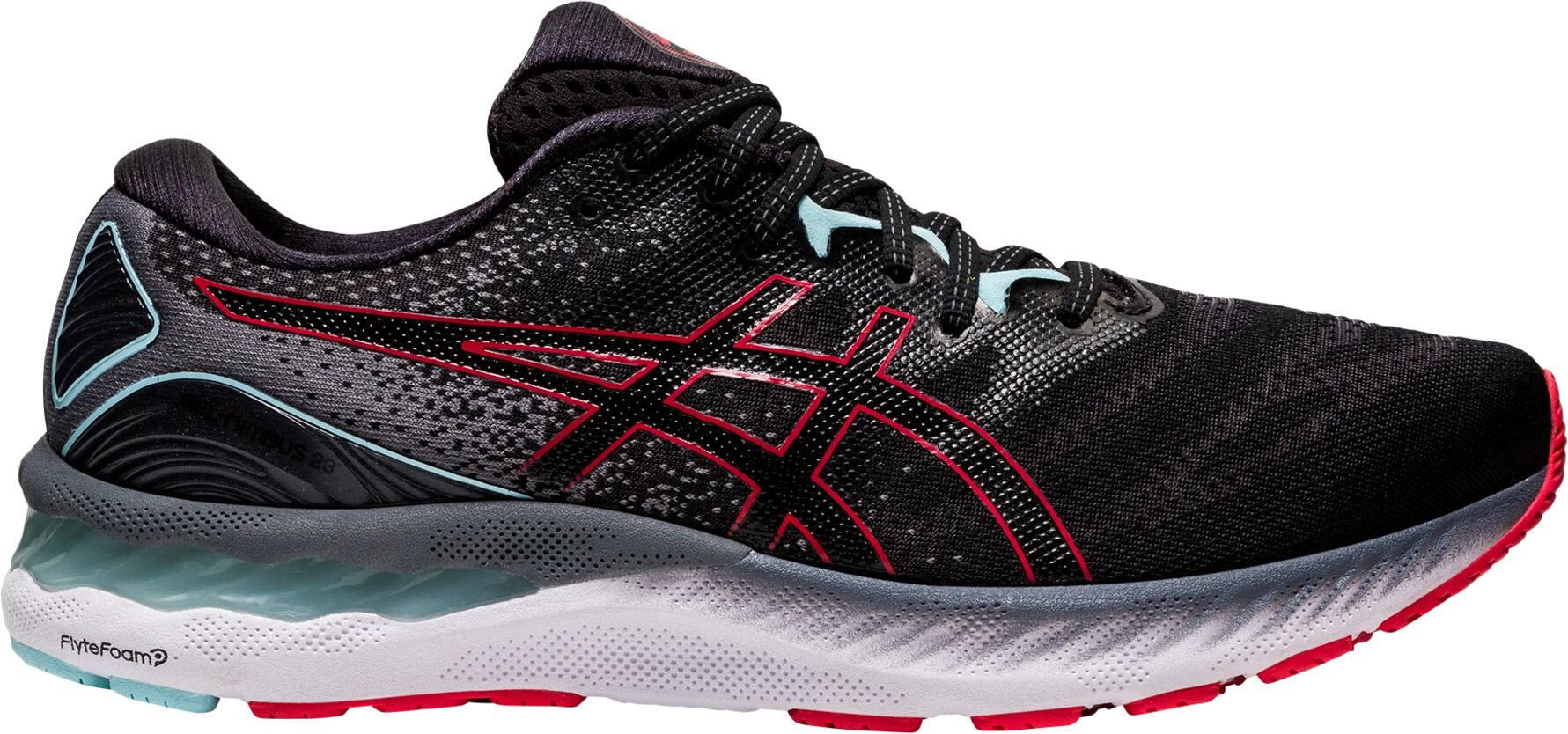 Asics Gel-Nimbus 23, løpesko herre 49 BLACK/ELECTRIC RED