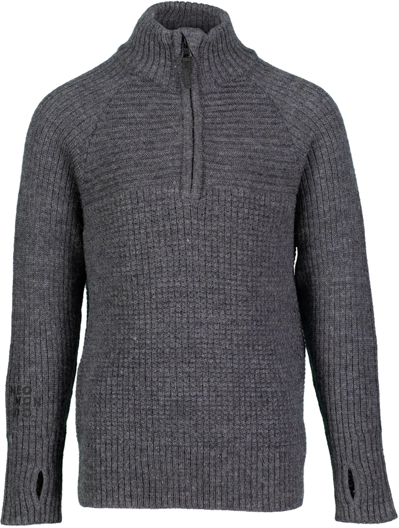 Neomondo Narvik Wool Sweater, ullgenser junior  12 GREY MELANGE