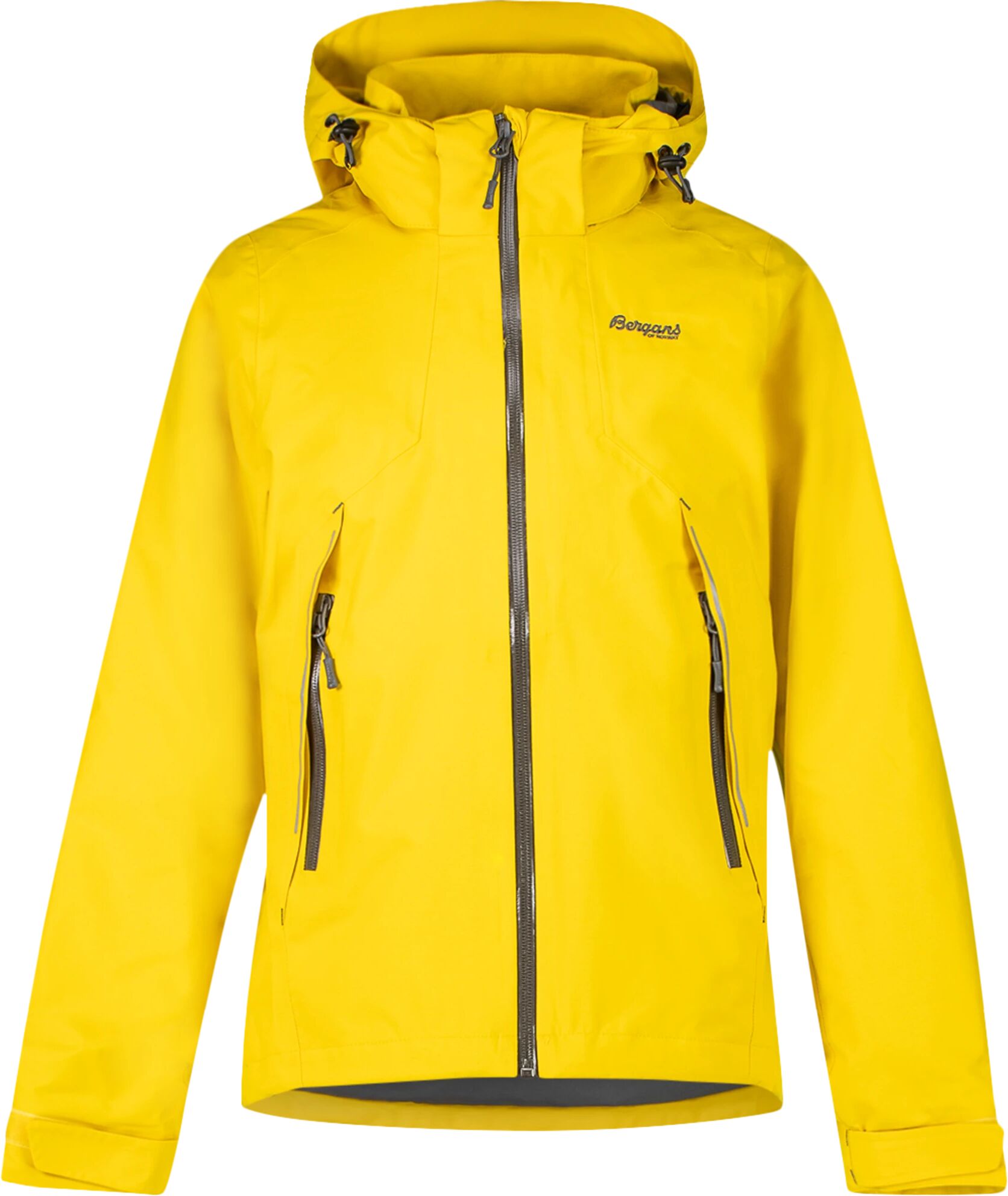 Bergans Sjoa 2L Jacket, skalljakke junior  152 WaxedYellow/SolidDkG