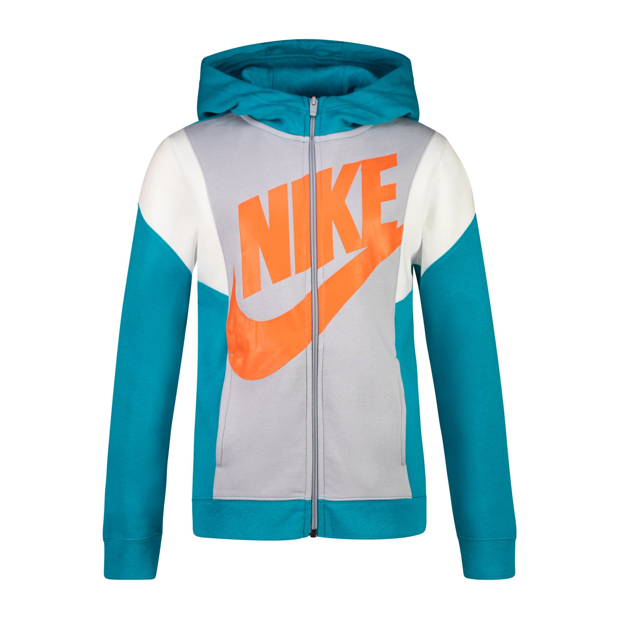 Nike Sportwear Amplify Full Zip Hoodie, hettejakke barn XL Aquamarine/wolf Grey