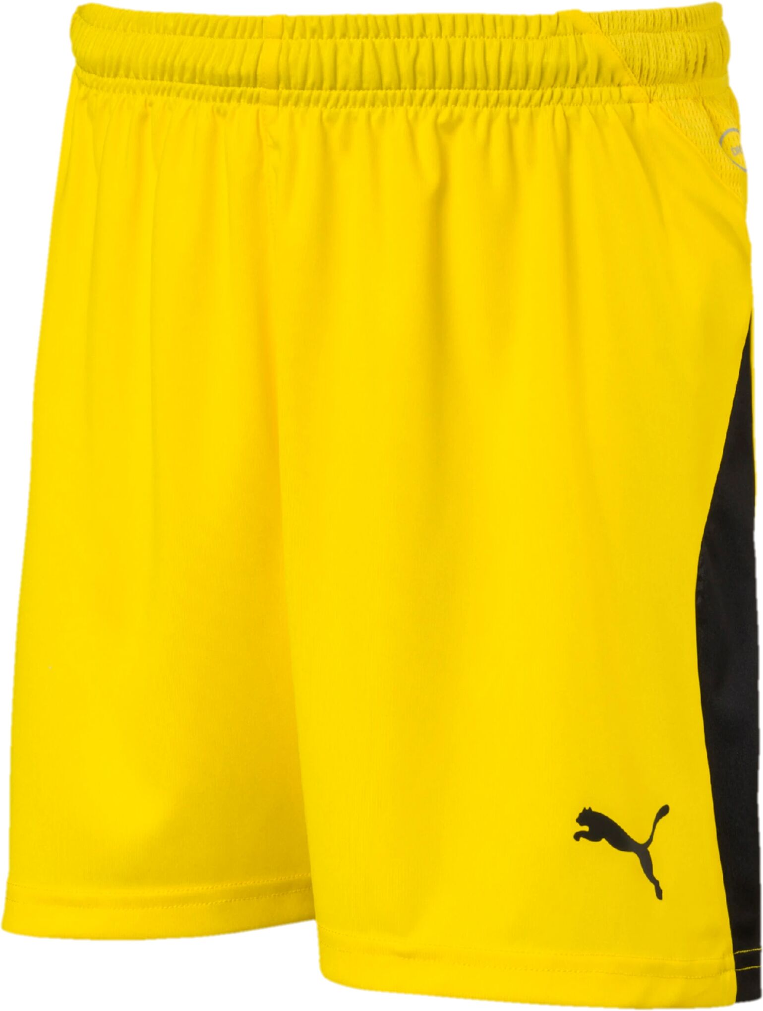 Puma LIGA Shorts with Brief Jr, fotballshorts junior 140 Cyber Yellow-Puma Bl