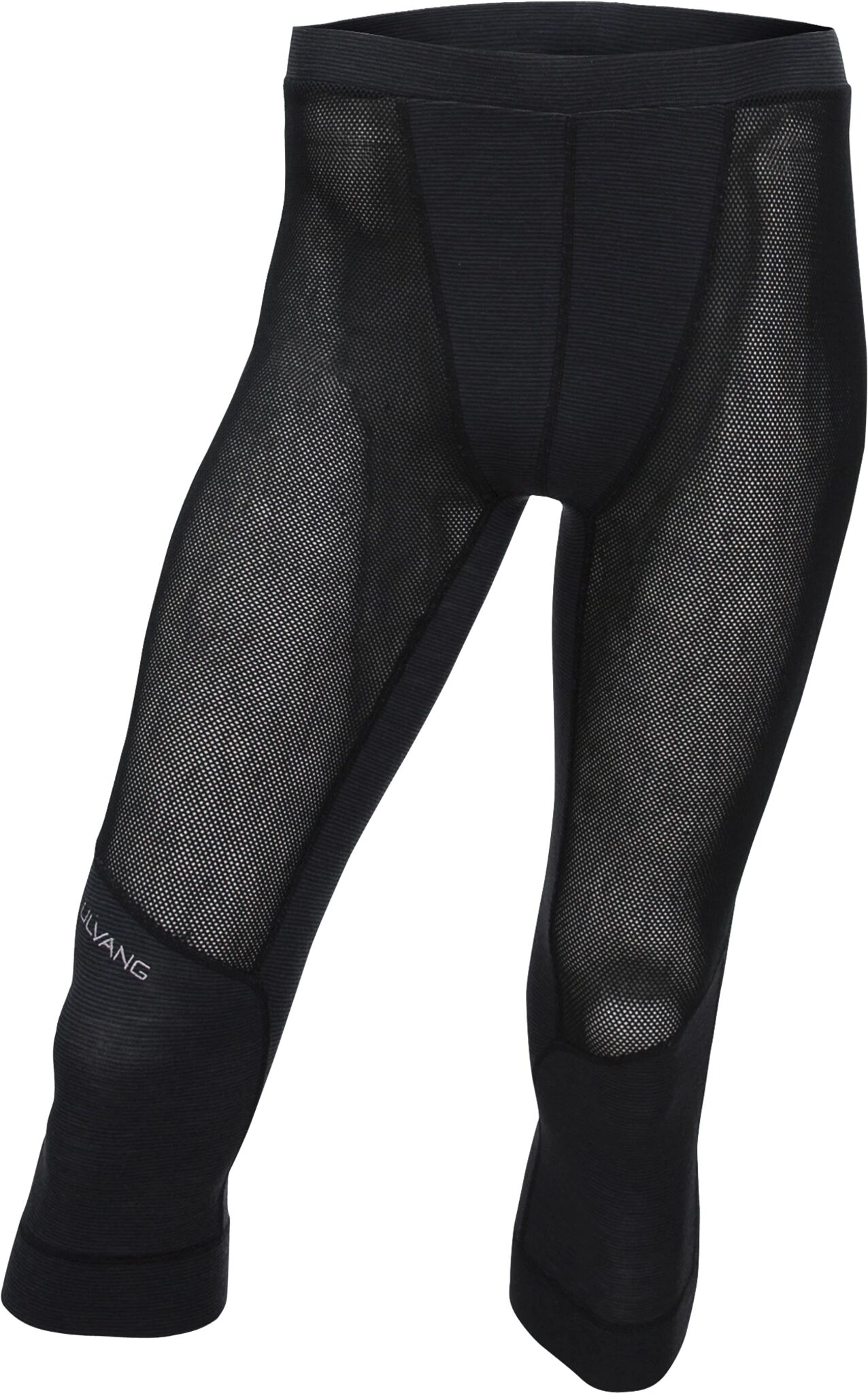 Ulvang Merino net 3/4 pant, ullongs herre L BLACK/GRANITE