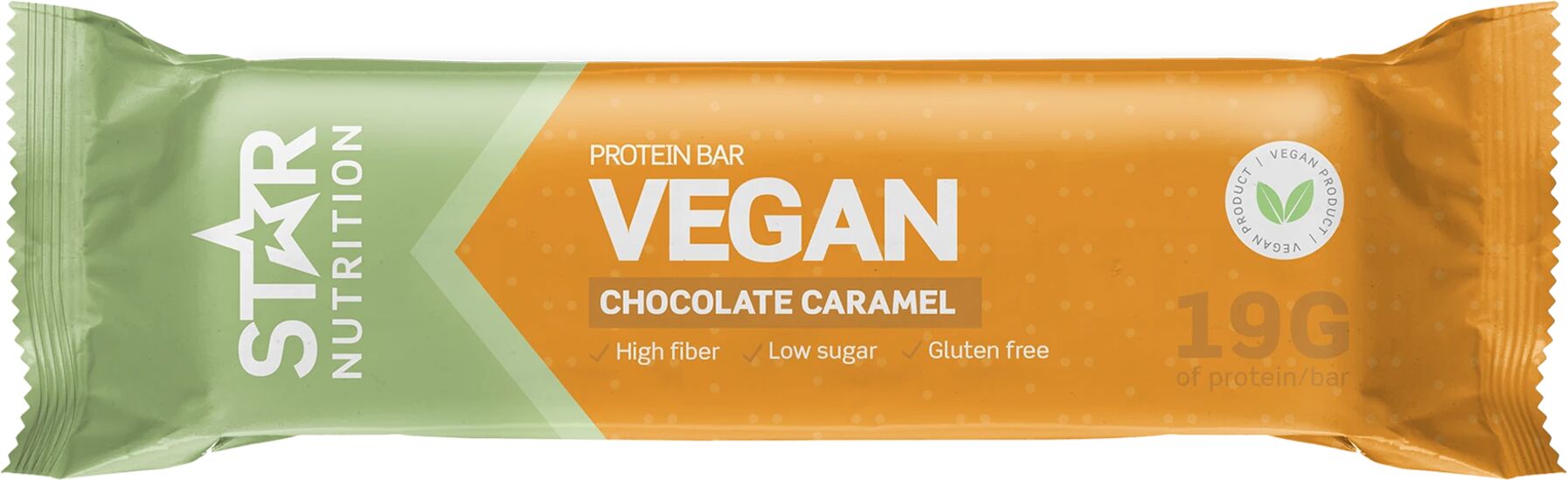 Star Nutrition Vegan Protein Bar, 55 G, Caramel Chocolate, proteinbar 55chocolate STD