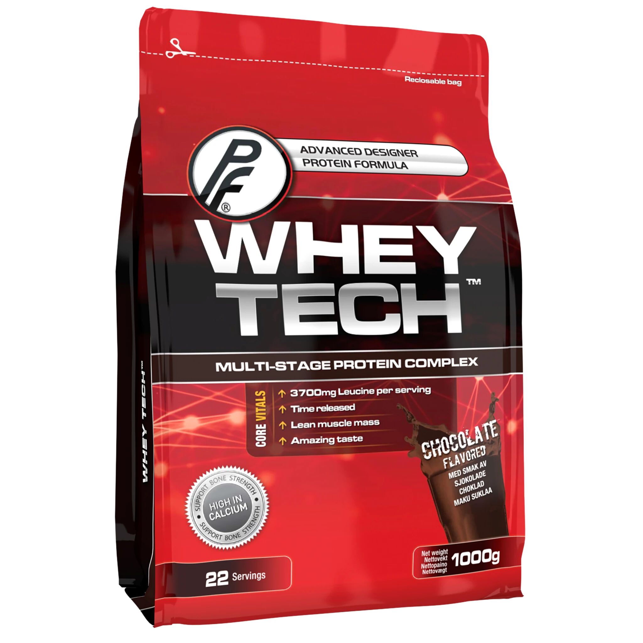 Proteinfabrikken Whey Tech 1 kg, proteinpulver 1000g CHOCOLATE