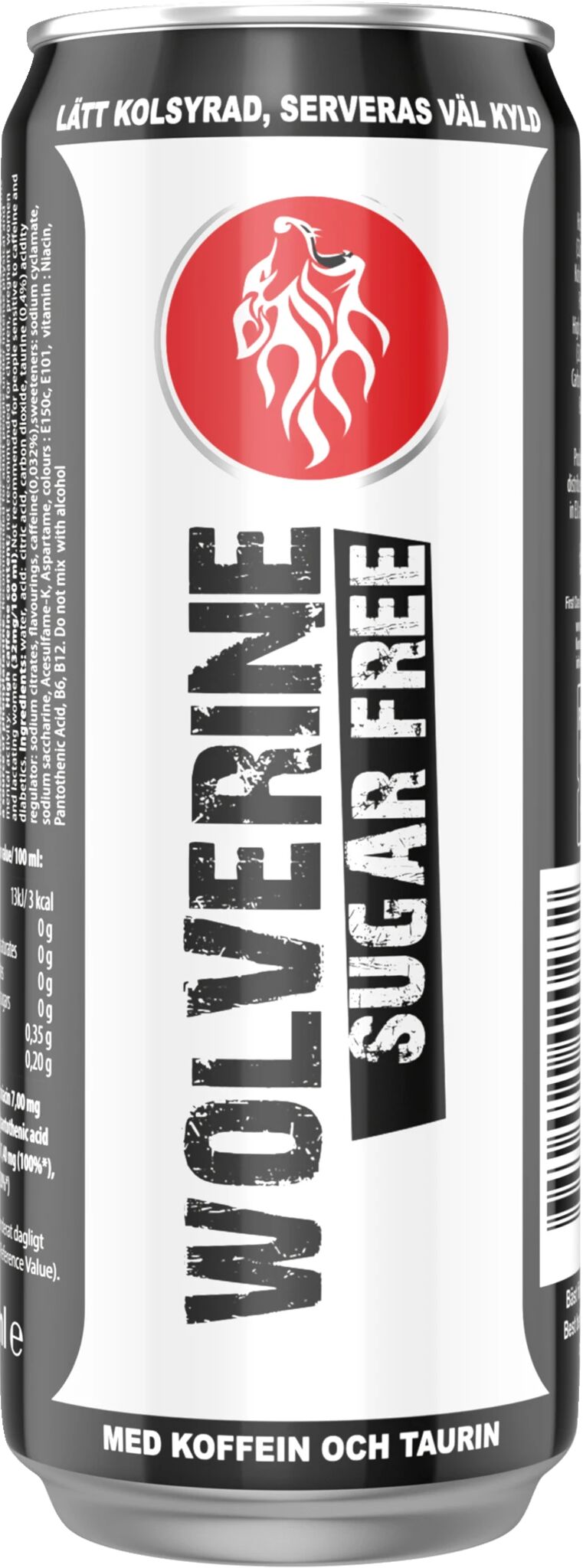 Wolverine, energidrikk 250 ml Suger free