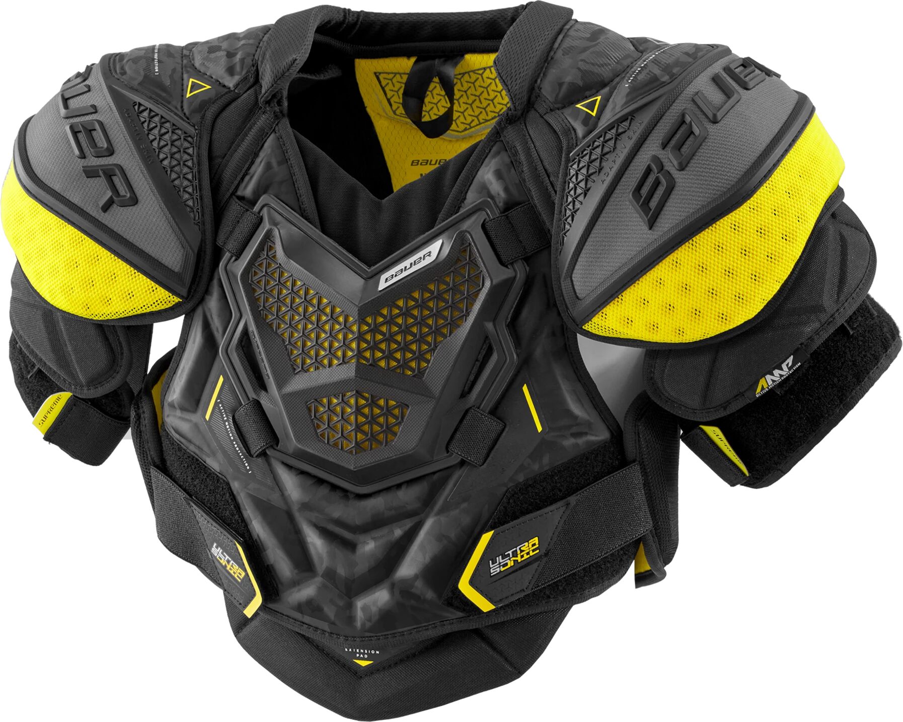 bauer S21 SUPREME ULTRASONIC SHOULDER PAD - JR 21/22, skulderbeskytter junior M/140-150 BLACK