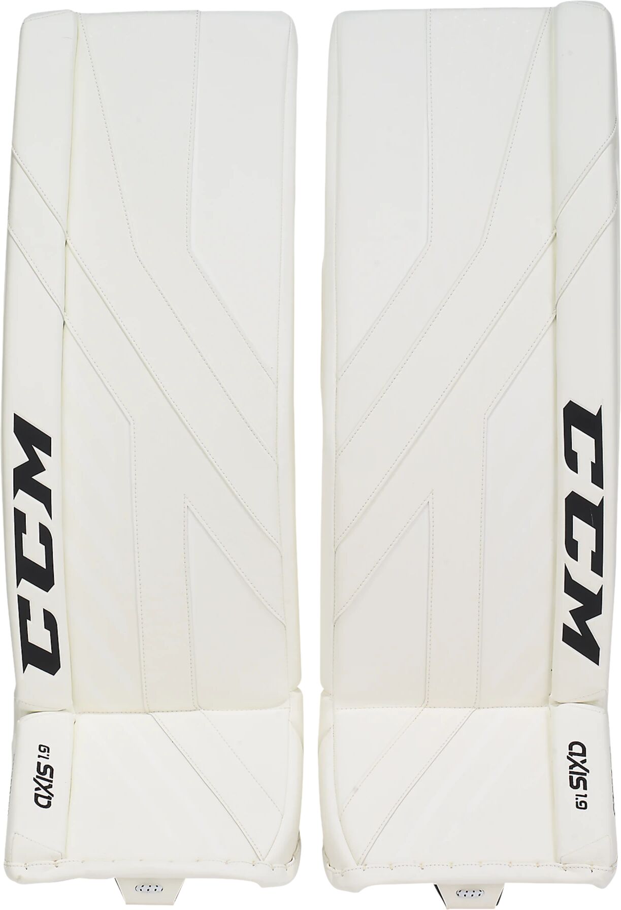 CCM GP AXIS 1.9 GOALIE PADS INT 21/22, keeperskinn intermediate 32+1 White/White/White/Wh