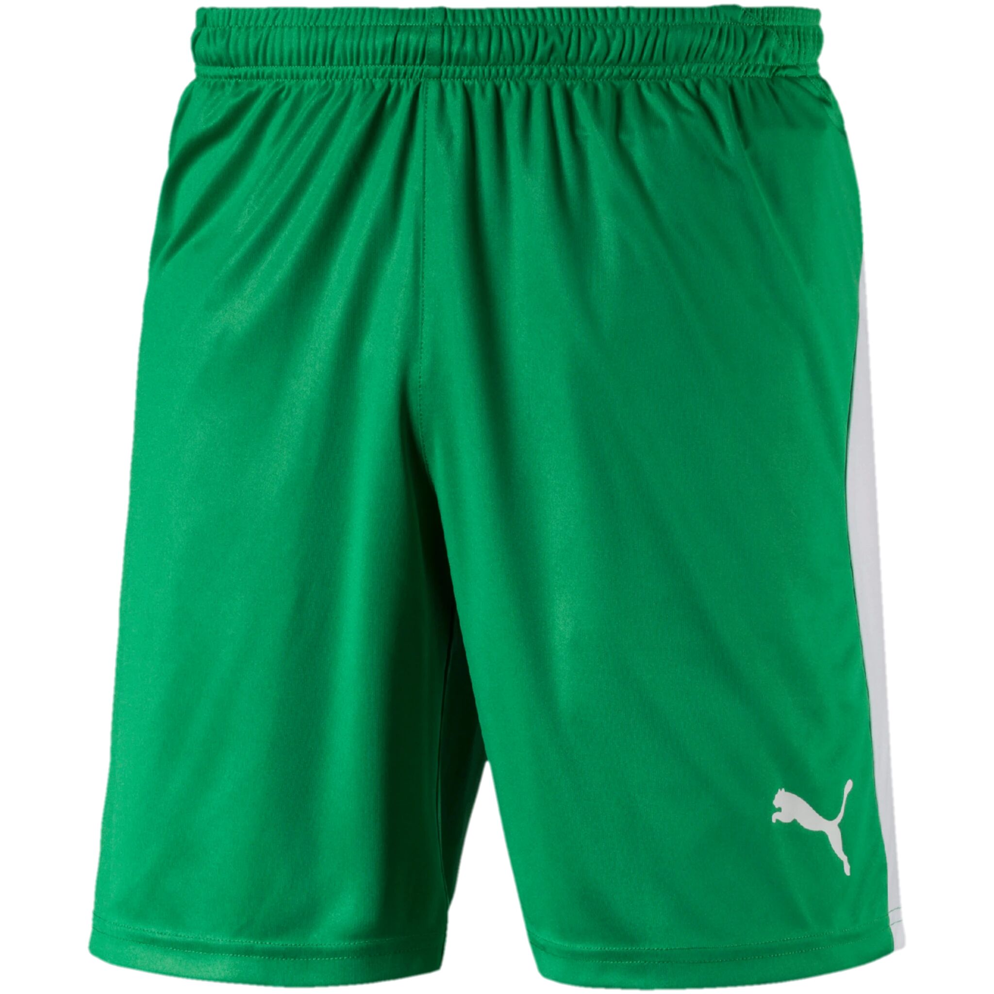 Puma LIGA Shorts with Brief, fotballshorts senior S Bright Green-puma Wh