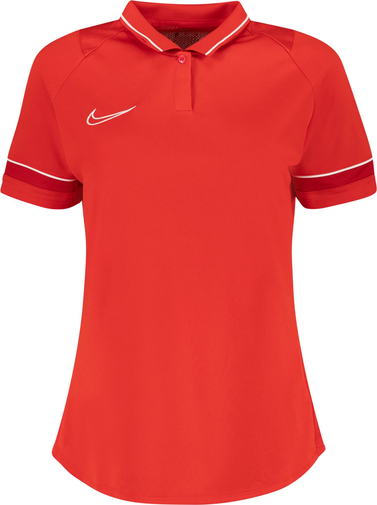 Nike DRY ACADEMY 21 POLO SS, poloskjorte dame XS UNIVERSITY RED/WHITE