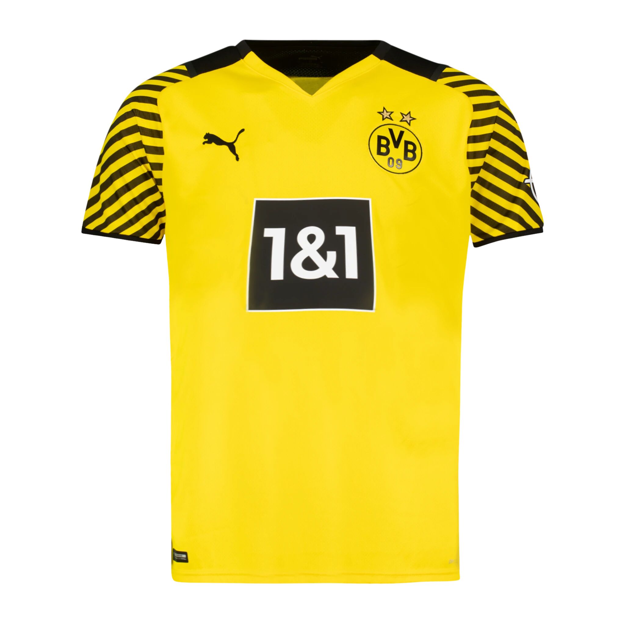 Puma BVB DORTMUND HOME Shirt Replica 21/22, fotballdrakt senior XL Cyber Yellow-Puma Bl