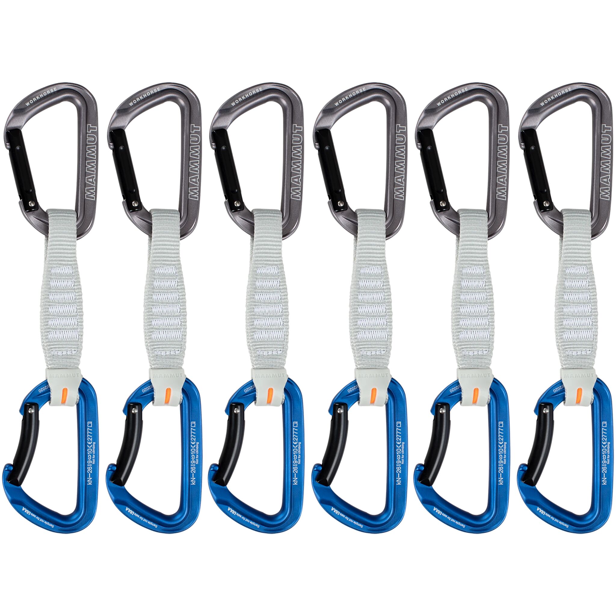 Mammut Workhorse 6-Pack Keylock 12 cm, slynge sett 12cm Grey-blue