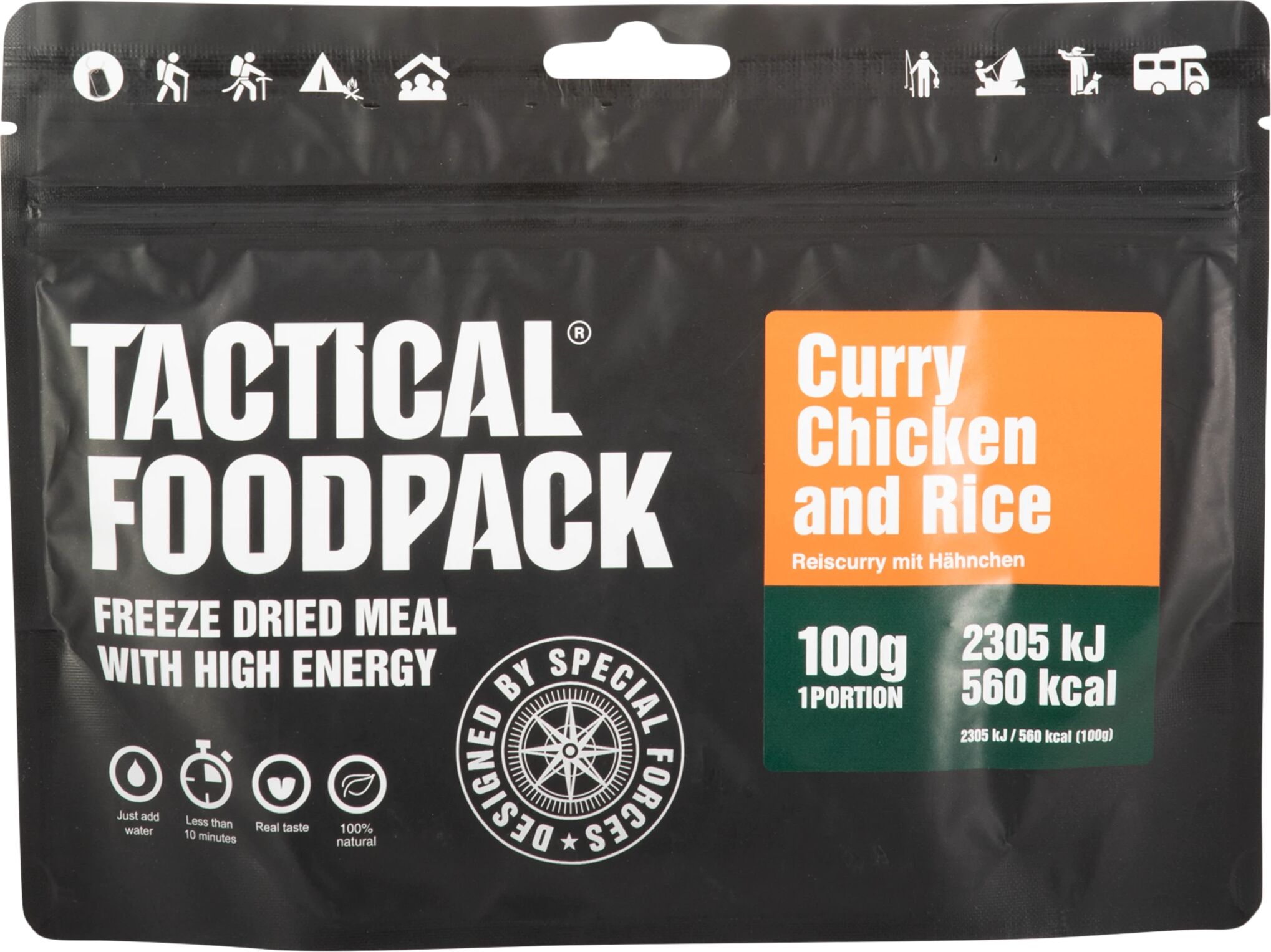 Tactical Foodpack Curry Chicken and Rice, turmat 100g STD