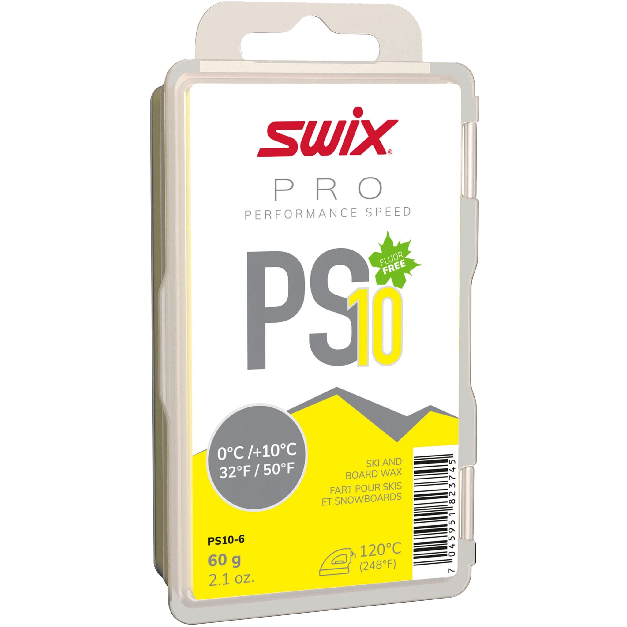 Swix PS10 Yellow 0°C/+10°C 60g 20/21, glider 60g STD