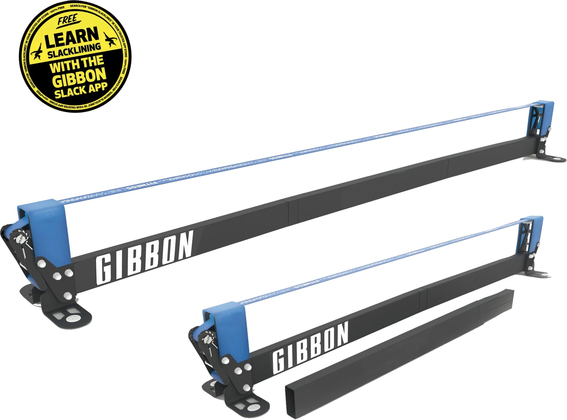 GIBBON Slack Rack Fitness Edition, slackline 3m Grey