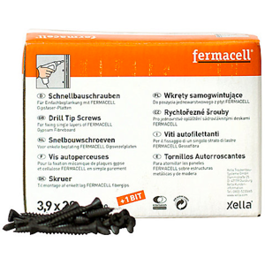 Hunton Fermacell Skruer Til Fibergips 3,9x30mm For Tre- Eller Stålstendre 1000stk