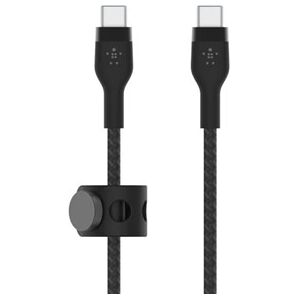 Belkin USB-C til USB-C Nylonflettet Silikon ladekabel, 60W 1M, Sort