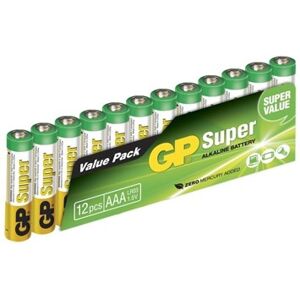 GP Super Alkaline AAA batteri, 24A/LR03, 12-pack