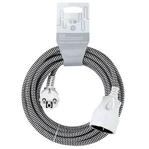 Andersson Extension cord textile black/white, 5m