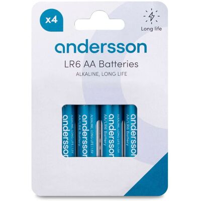 Andersson LR06 AA Long Life Alkaline 4-pcs Andersson LR06 AA Long Life Alkaline 4-pcs