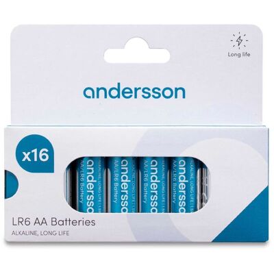 Andersson LR6 AA Long Life Alkaline 16-pcs Andersson LR6 AA Long Life Alkaline 16-pcs