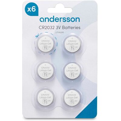 Andersson CR2032 Lithium 6-pcs Andersson CR2032 Lithium 6-pcs