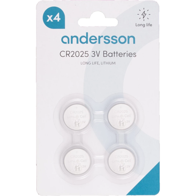 Andersson CR2025 Long Life Lithium 4pcs Andersson CR2025 Long Life Lithium 4pcs