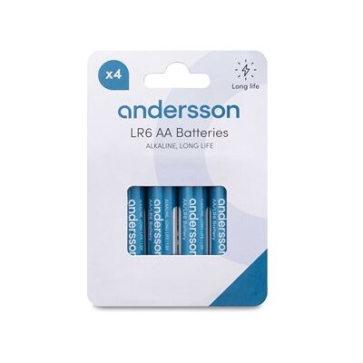 Andersson LR06 AA Long Life Alkaline 4-pcs Andersson LR06 AA Long Life Alkaline 4-pcs